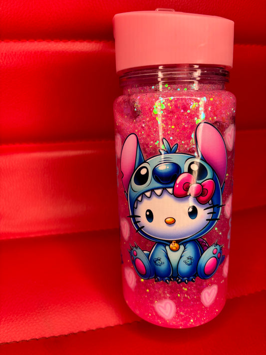 Hello Kitty x Stitch kids snow globe cup